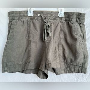 Gap Olive Green Women's Linen Drawstring Shorts